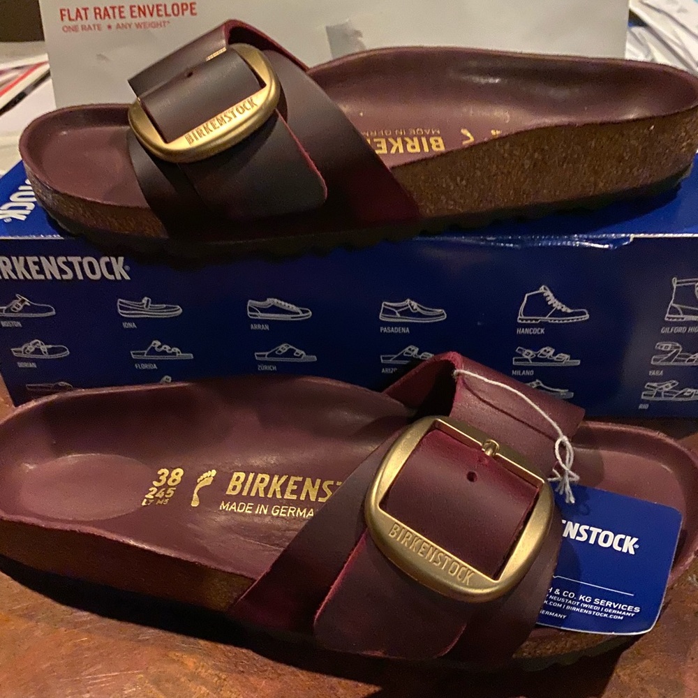 Birkenstock Madrid big buckle Zinfandel 7n new